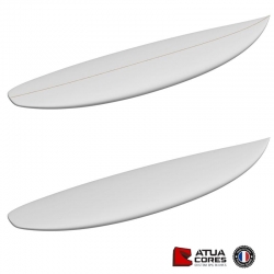 Pain mousse PSE 2D ou 3D Atua latté ou non latté  SHORTBOARD PERFORMANCE SQUASH TAIL